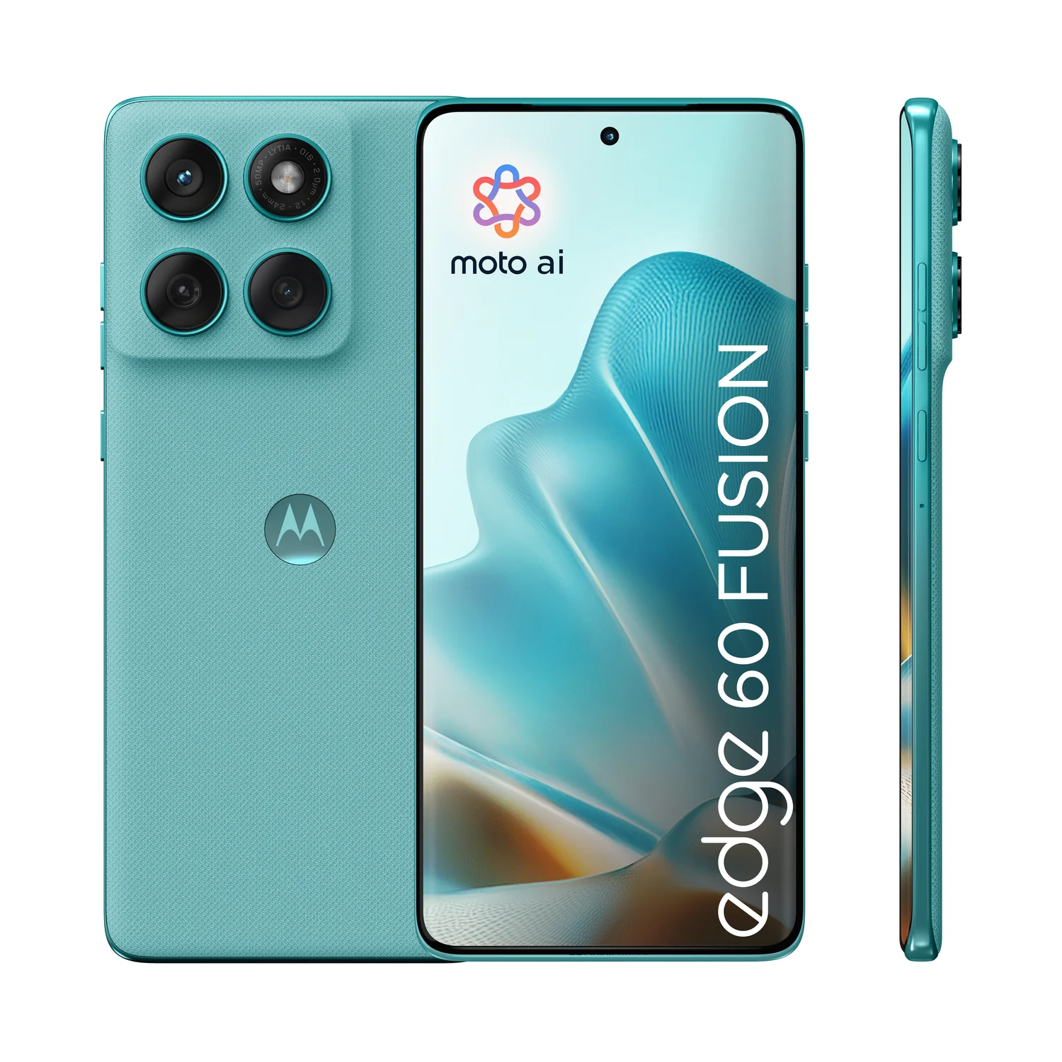 Smartphone Motorola Edge 60 Fusion 6.67" 5G 8GB 256GB OLED Super HD IP68/69 Verde Azulado - Imagem 2