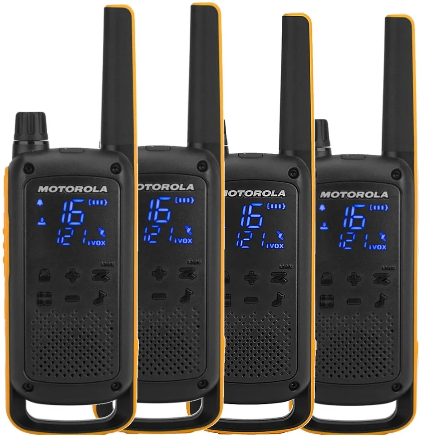 Walkie Talkie Motorola Talkabout T82 Extreme Quad Pack 4 Unidades IPX4 PMR446 Alcance 10km