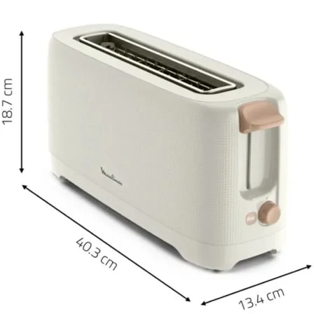 Torradeira Moulinex Principio Morning LS2M0A10 1000W 1 Ranhura Longa 7 Níveis Branco - Imagem 3