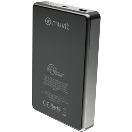Powerbank 10000mAh Muvit For Change MCCHP0010/ 20W/ Wireless/ Preta/ Inclui Cabo USB Tipo-C - Imagem 2