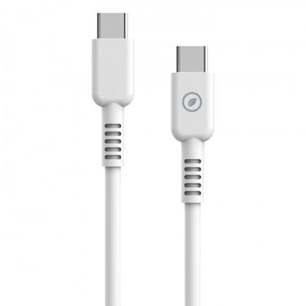 Cabo USB 2.0 Tipo-C Muvit For Change MCUSC0008/ USB Tipo-C Macho - USB Tipo-C/ Até 60W/ 1.2m/ Branco