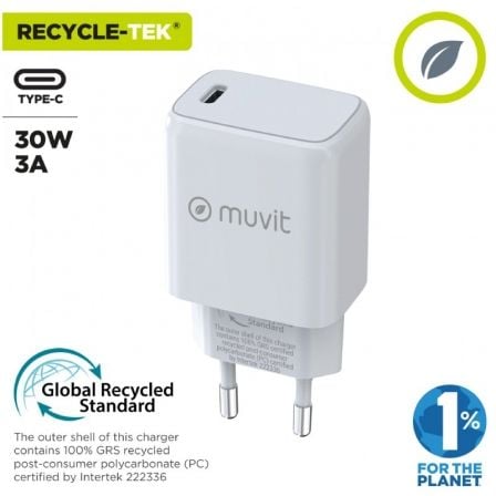 Carregador de Parede Muvit For Change MCACC0014/ 1xUSB Tipo-C/ 30W - Imagem 2