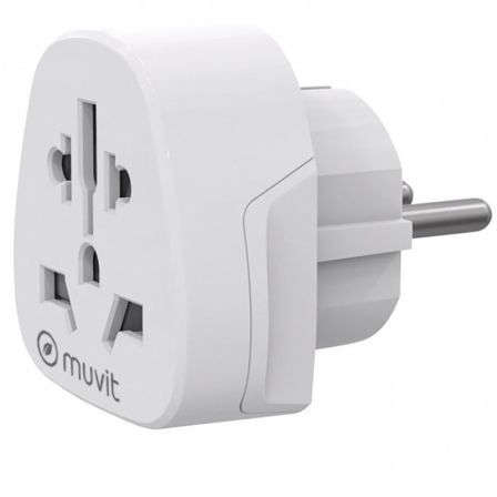 Tomada Universal Muvit For Change MCADP0007/ 1 Tomada de Corrente/ Branco