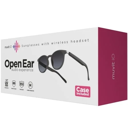 Óculos de Sol Inteligentes Muvit iO MIOAGL001 Áudio Bluetooth Open Ear UV400 Preto Mate - Imagem 5