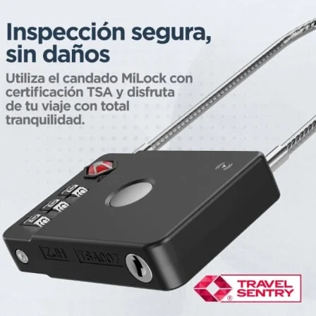 Cadeado Inteligente Localizador Muvit For Change MiLi MiLock Duo TSA Apple Find My Android Preto - Imagem 3