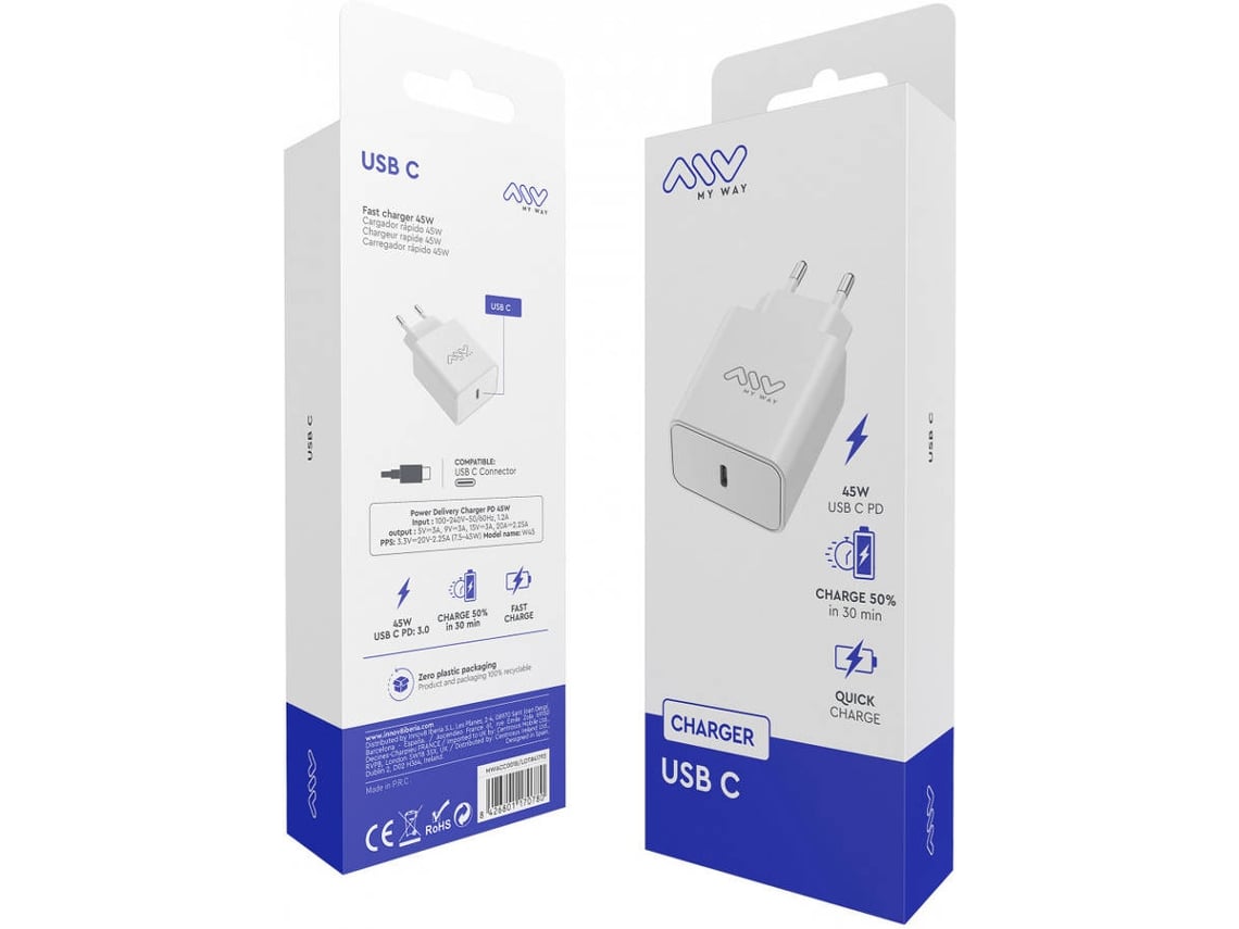 Carregador de Parede Myway MWACC0018/ 1xUSB Tipo-C/ 45W - Imagem 6