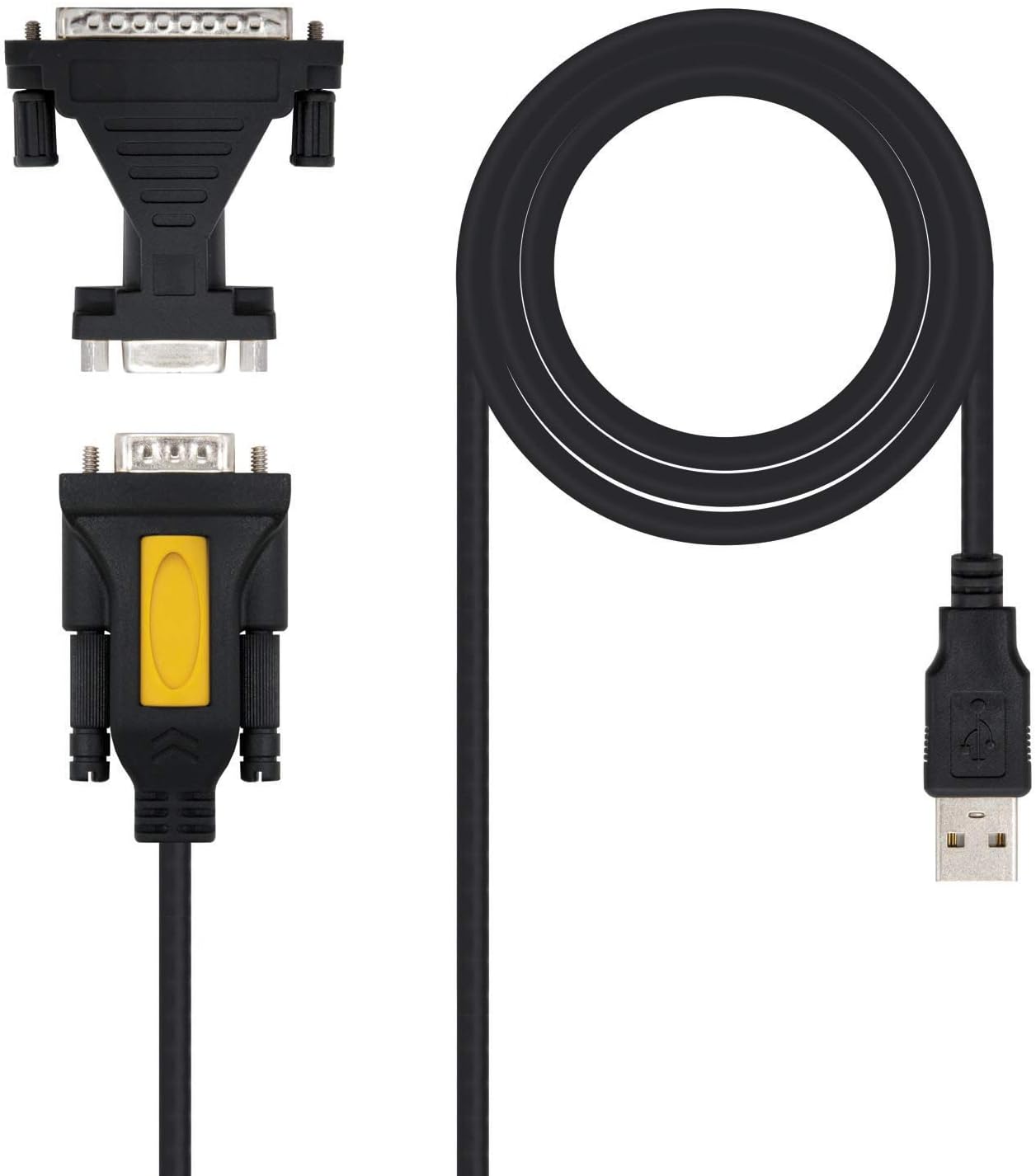 Cabo Conversor Impressora Nanocable 10.03.0002/ USB Macho - DB9 Macho/ DB25 Macho