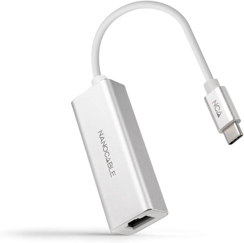 Adaptador USB Tipo-C - RJ45 Nanocable 10.03.0402/ 1000Mbps