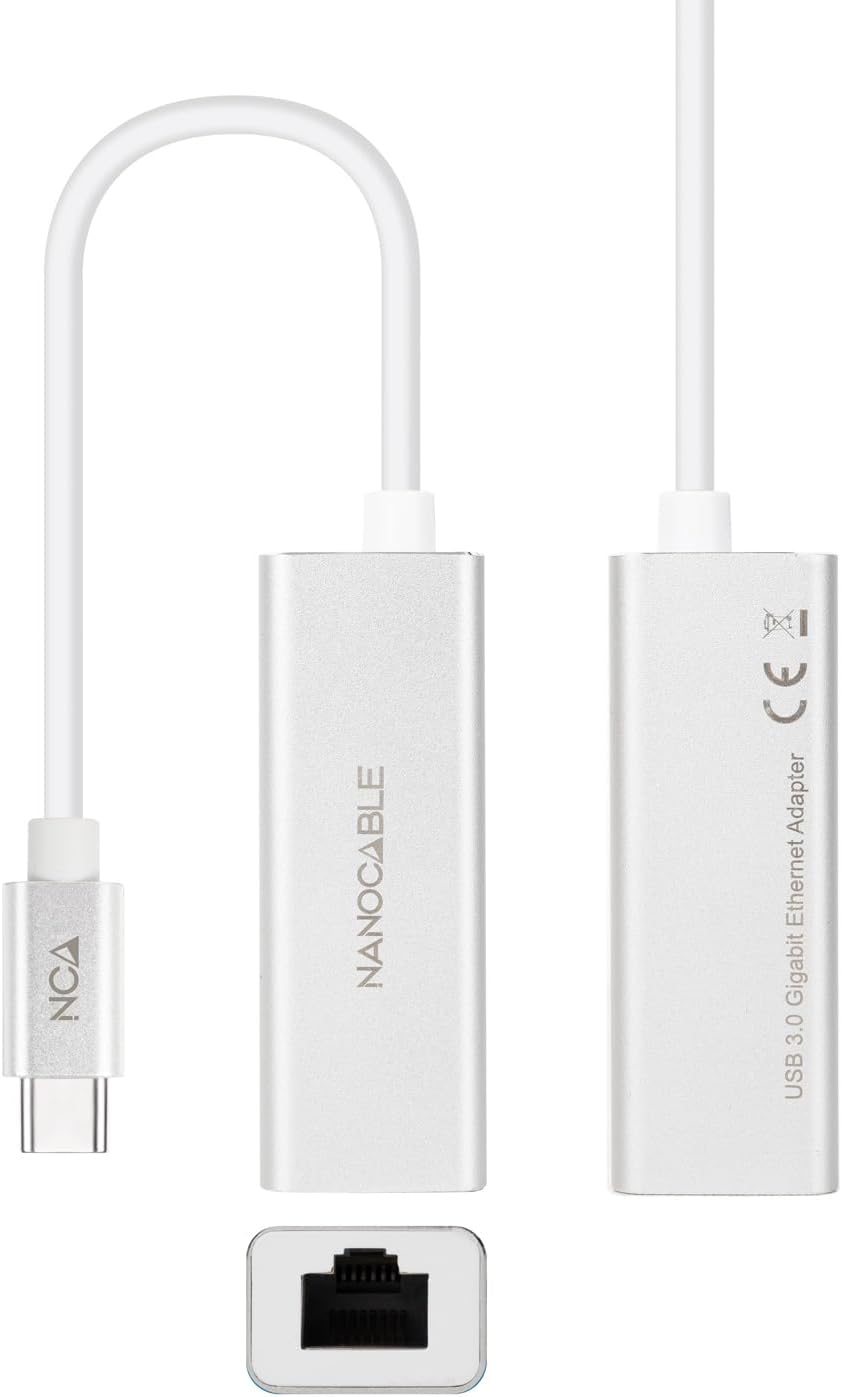 Adaptador USB Tipo-C - RJ45 Nanocable 10.03.0402/ 1000Mbps - Imagem 2