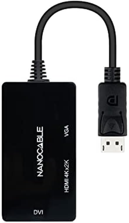 Cabo Conversor Nanocable 10.16.3301-BK/ DisplayPort Macho - VGA Fêmea/ DVI Fêmea/ HDMI Fêmea - Imagem 3