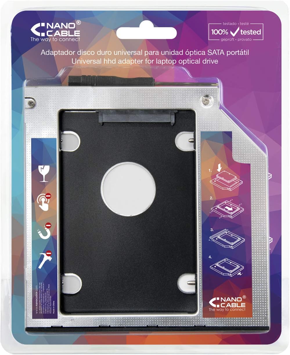 Adaptador Nanocable 10.99.0101 para Disco 2.5" em Baía de Unidade Óptica 9.5mm SATA - Imagem 3