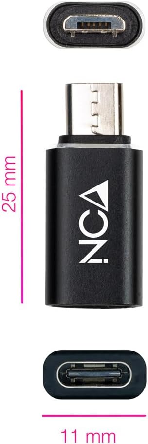 Adaptador Nanocable 10.02.0014/ MicroUSB Macho - USB Tipo-C Fêmea - Imagem 2