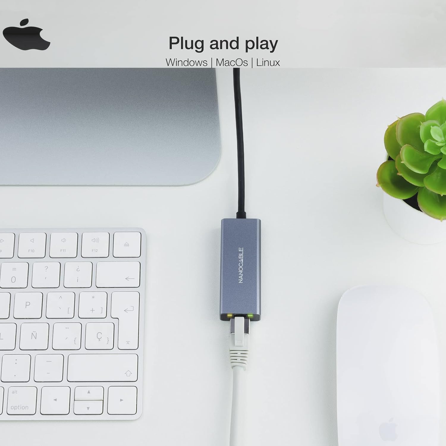 Adaptador Tipo-C - RJ45 Nanocable 10.03.0406/ 1000Mbps - Imagem 4