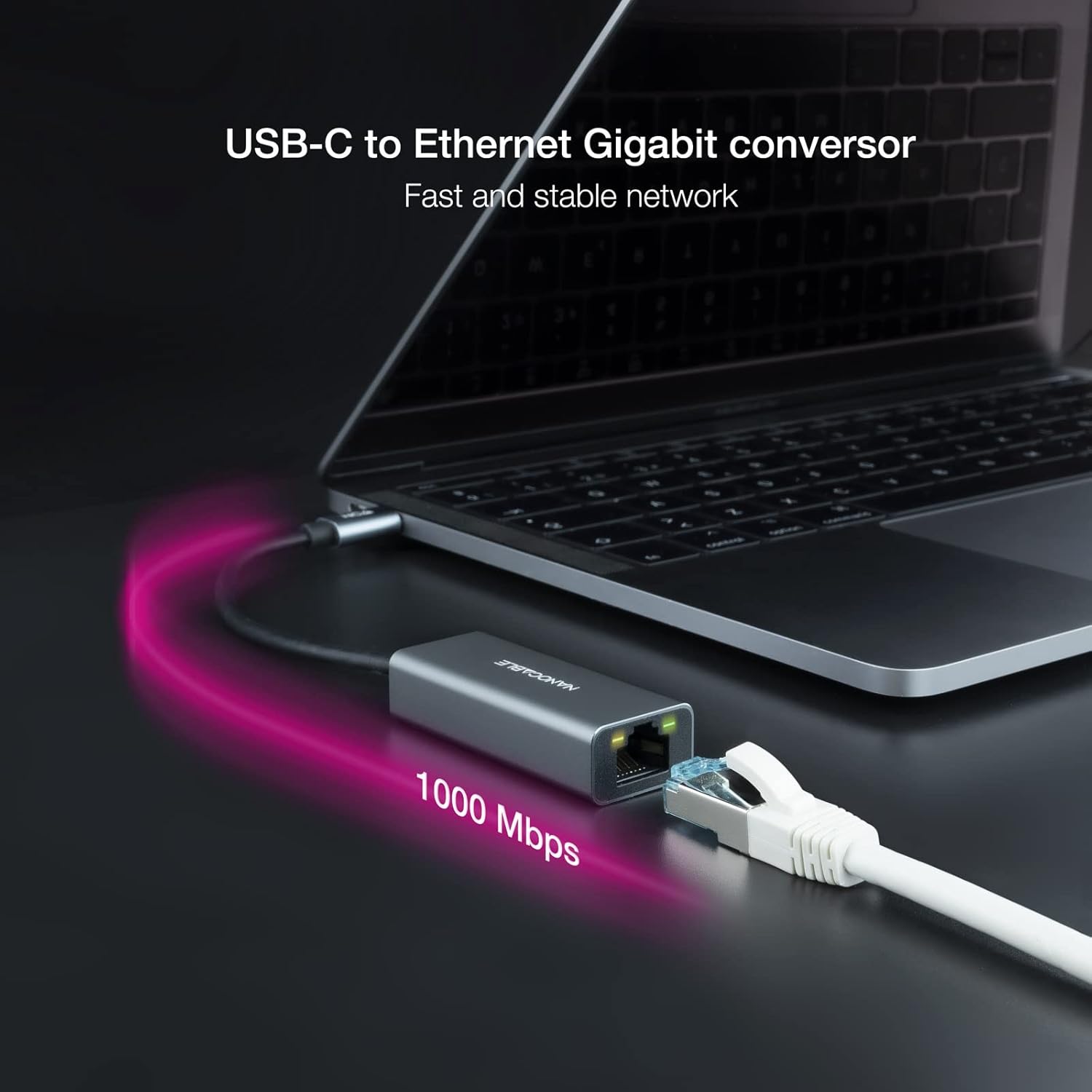 Adaptador Tipo-C - RJ45 Nanocable 10.03.0406/ 1000Mbps - Imagem 3