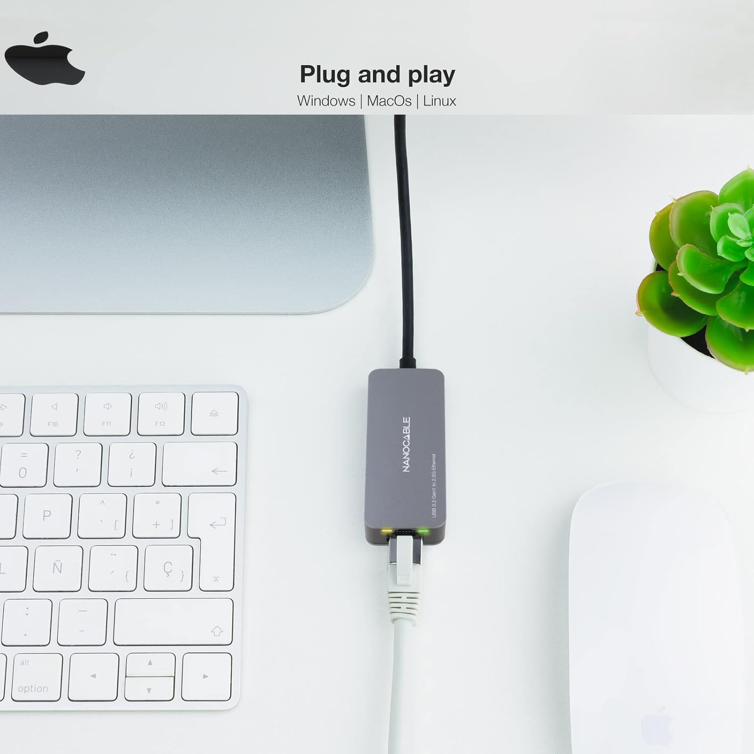 Adaptador USB Tipo-C - RJ45 Nanocable 10.03.0410/ 2500Mbps - Imagem 4