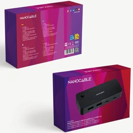 Switch USB 3.0 Nanocable 10.12.0011 Comutador 2 PCs para 4 Periféricos (2x USB-A + 2x USB-C) Alumínio Preto - Imagem 5