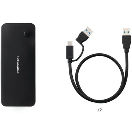 Switch USB 3.0 Nanocable 10.12.0011 Comutador 2 PCs para 4 Periféricos (2x USB-A + 2x USB-C) Alumínio Preto - Imagem 4