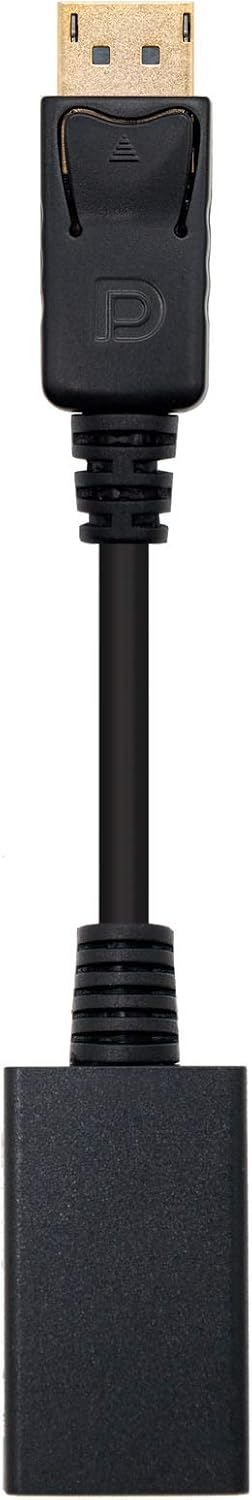 Conversor Nanocable 10.16.0502/ DisplayPort Macho - HDMI Fêmea/ 15cm/ Preto - Imagem 1