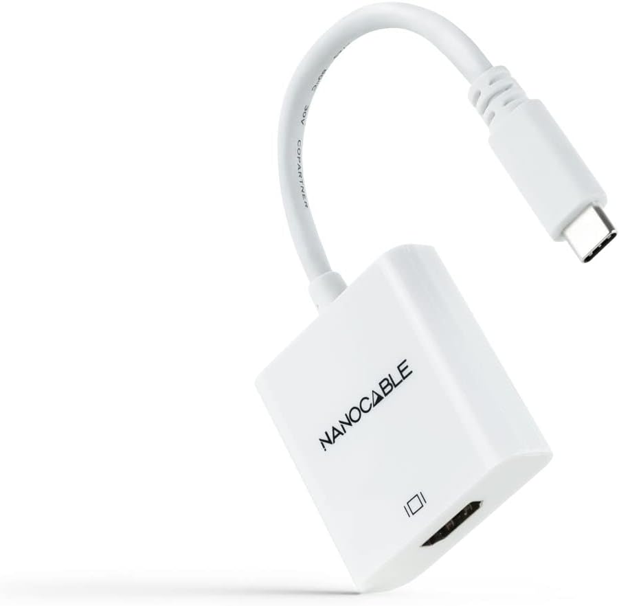 Conversor Nanocable 10.16.4102/ USB Tipo-C Macho - HDMI Fêmea/ 15cm/ Branco