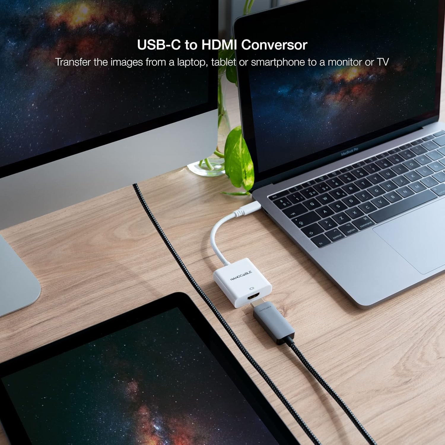 Conversor Nanocable 10.16.4102/ USB Tipo-C Macho - HDMI Fêmea/ 15cm/ Branco - Imagem 4