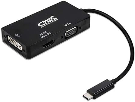 Conversor Nanocable 10.16.4301-BK USB-C para VGA DVI HDMI 4K 10cm Preto - Imagem 5