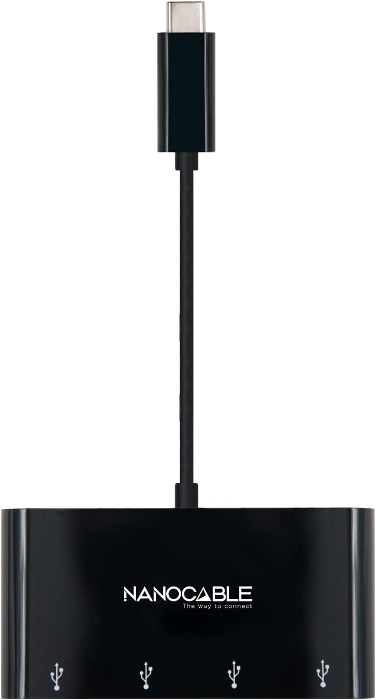 Hub USB Tipo-C Nanocable 10.16.4401-BK / 4xUSB - Imagem 3