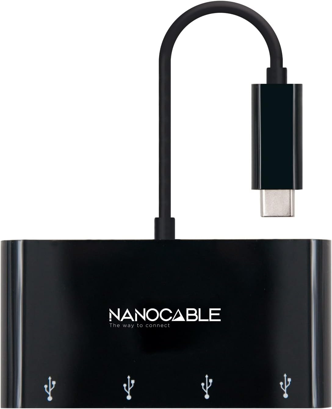 Hub USB Tipo-C Nanocable 10.16.4401-BK / 4xUSB