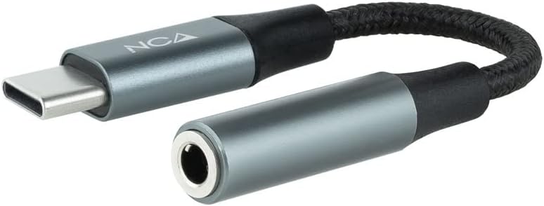 Conversor USB Tipo-C Nanocable 10.24.1204/ USB Tipo-C Macho - Jack 3.5 Fêmea