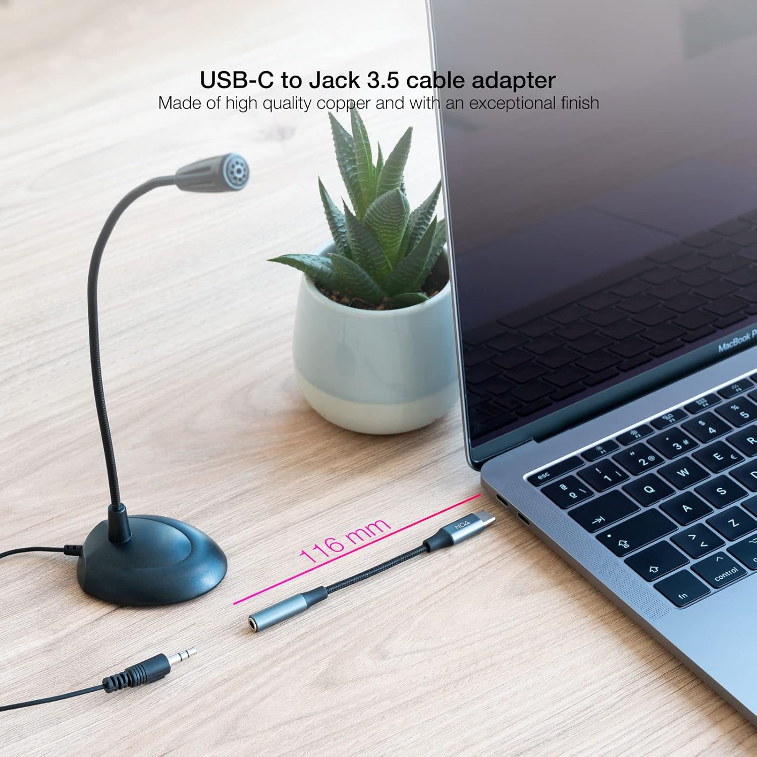 Conversor USB Tipo-C Nanocable 10.24.1204/ USB Tipo-C Macho - Jack 3.5 Fêmea - Imagem 3