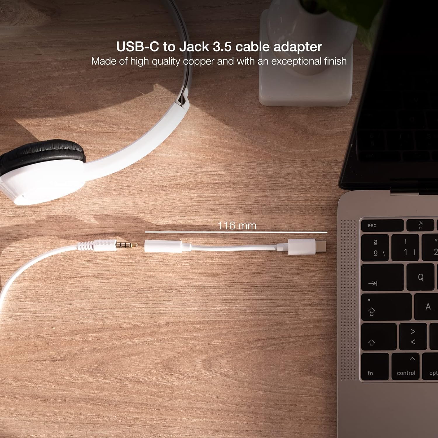Conversor USB Tipo-C Nanocable 10.24.1205-W/ USB Tipo-C Macho - Jack 3.5 Fêmea - Imagem 3