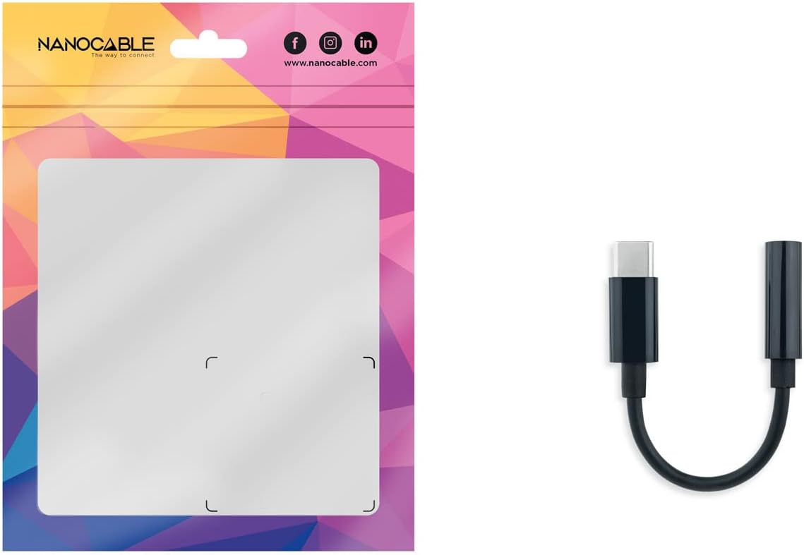Conversor USB Tipo-C Nanocable 10.24.1205/ USB Tipo-C Macho - Jack 3.5 Fêmea - Imagem 5