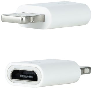 Adaptador Micro USB 2.0 Lightning Nanocable 10.10.4100/ Micro USB Fêmea - Lightning Macho/ Branco - Imagem 2
