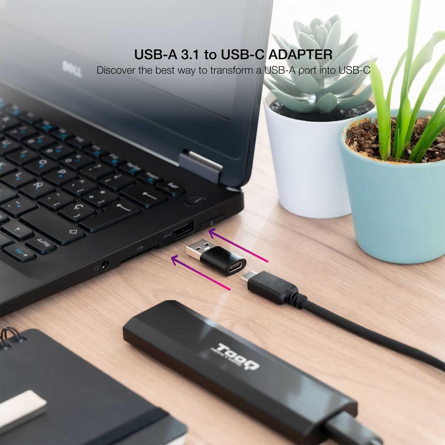 Adaptador USB 3.1 Nanocable 10.02.0012/ USB Macho - USB Tipo-C Fêmea - Imagem 3