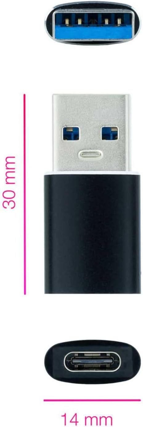 Adaptador USB 3.1 Nanocable 10.02.0012/ USB Macho - USB Tipo-C Fêmea - Imagem 2