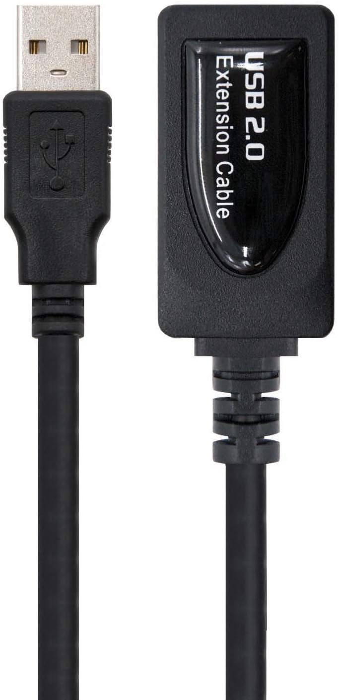 Cabo Extensor USB 2.0 Nanocable 10.01.0211/ USB Macho - USB Fêmea/ 5m/ Preto - Imagem 2