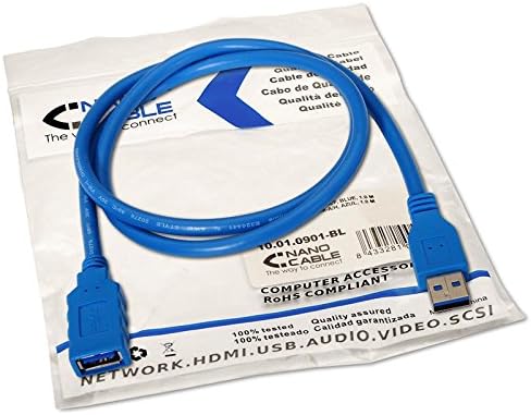 Cabo Extensor USB 3.0 Nanocable 10.01.0901/ USB Macho - USB Fêmea/ 1m/ Azul - Imagem 5
