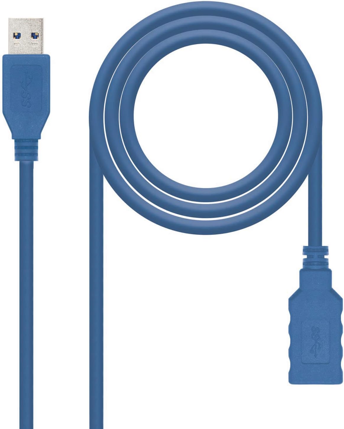 Cabo Extensor USB 3.0 Nanocable 10.01.0902-BL/ USB Macho - USB Fêmea/ 2m/ Azul