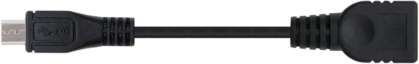 Cabo USB 2.0 Nanocable 10.01.3500/ MicroUSB Macho - USB Fêmea/ 15cm/ Preto - Imagem 2