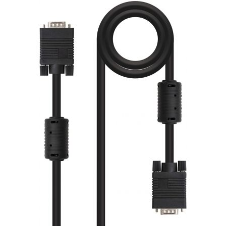 Cable SVGA Nanocable 10.15.0101/ VGA Macho - VGA Macho/ 1m/ Preto - Imagem 2