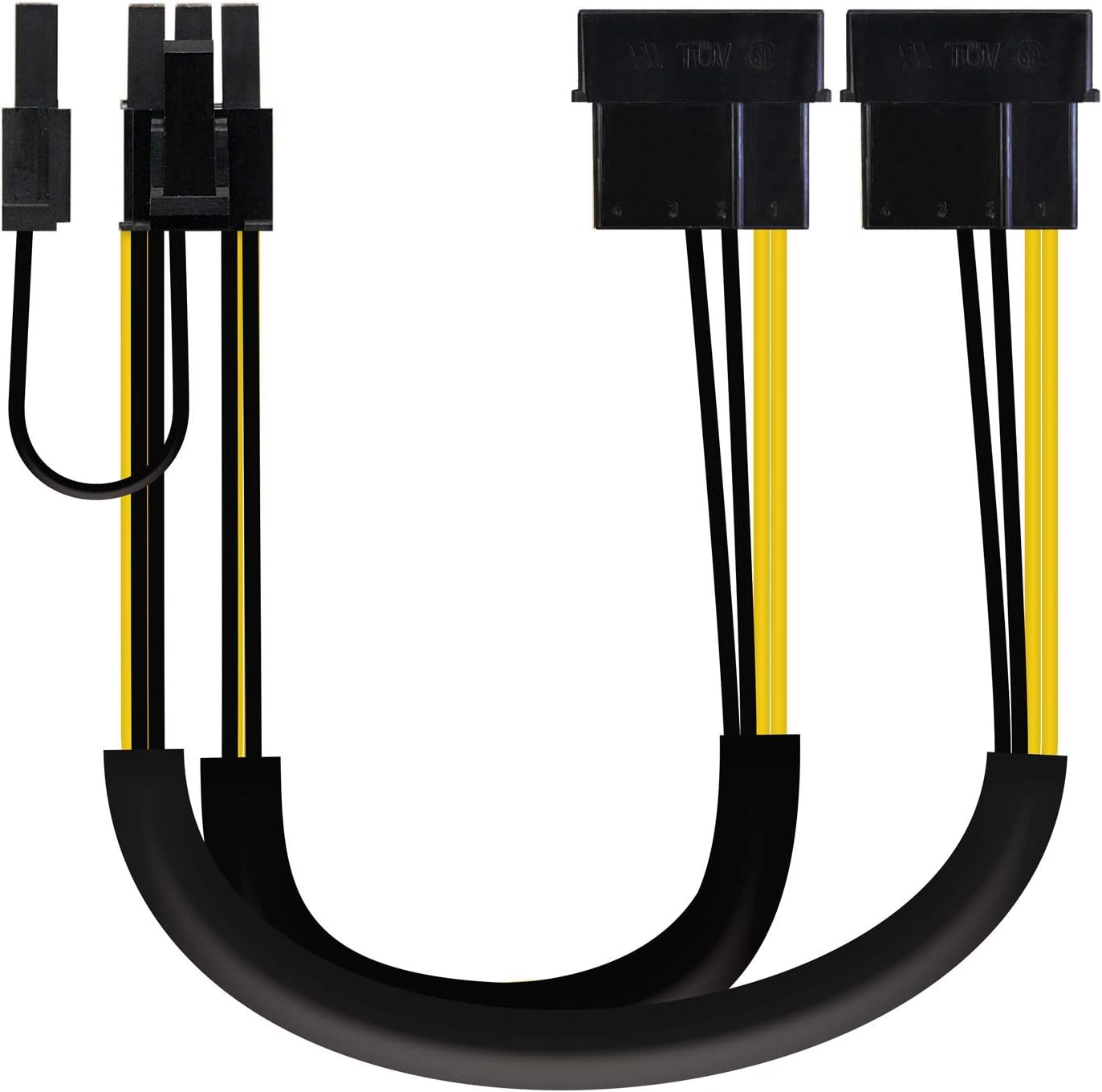 Cabo de Alimentação Placa Gráfica Nanocable 10.19.1201/ 2x Molex Macho - 6+2 PIN Macho/ 20cm - Imagem 2
