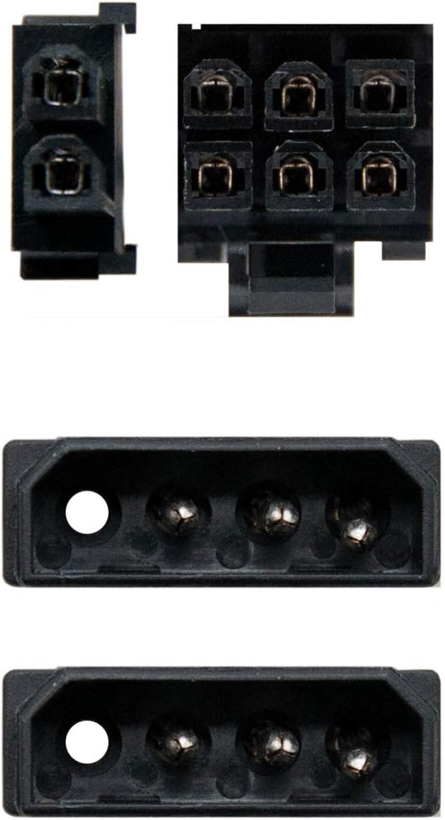 Cabo de Alimentação Placa Gráfica Nanocable 10.19.1201/ 2x Molex Macho - 6+2 PIN Macho/ 20cm - Imagem 4