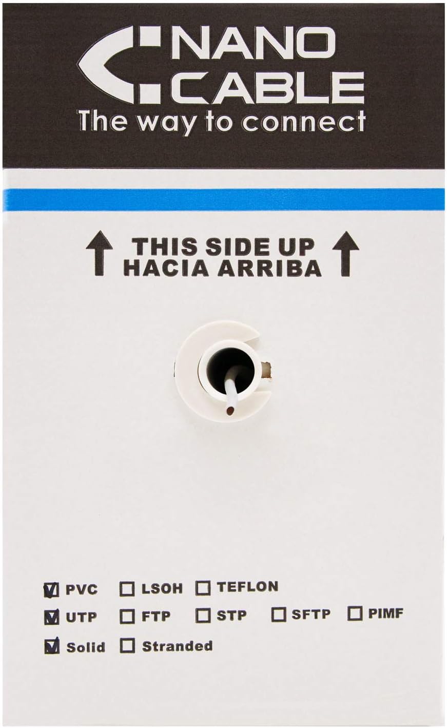 Bobina de Cabo RJ45 UTP Nanocable 10.20.0304-FLEX Cat.5e/ 305m/ Cinzento - Imagem 3