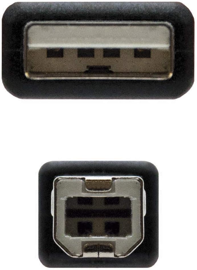 Cabo USB 2.0 Impressora Nanocable 10.01.0102/ USB Tipo-B Macho - USB Macho/ 1m/ Preto - Imagem 3