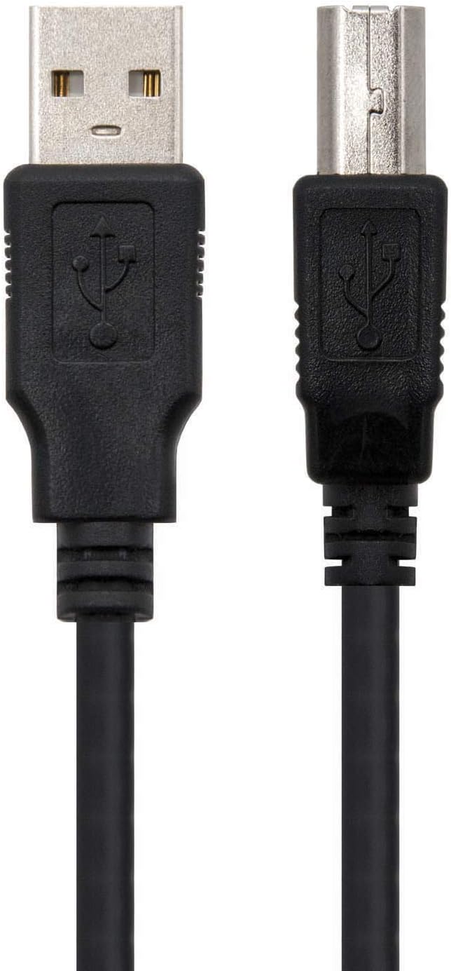 Cabo USB 2.0 Impressora Nanocable 10.01.0104-BK/ USB Tipo-B Macho - USB Macho/ 3m/ Preto - Imagem 2