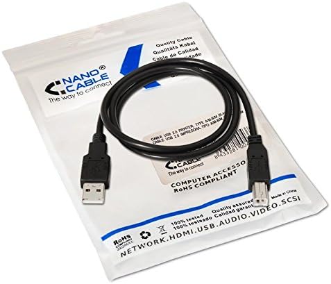 Cabo USB 2.0 Impressora Nanocable 10.01.0105-BK/ USB Tipo-B Macho - USB Macho/ 4.5m/ Preto - Imagem 5