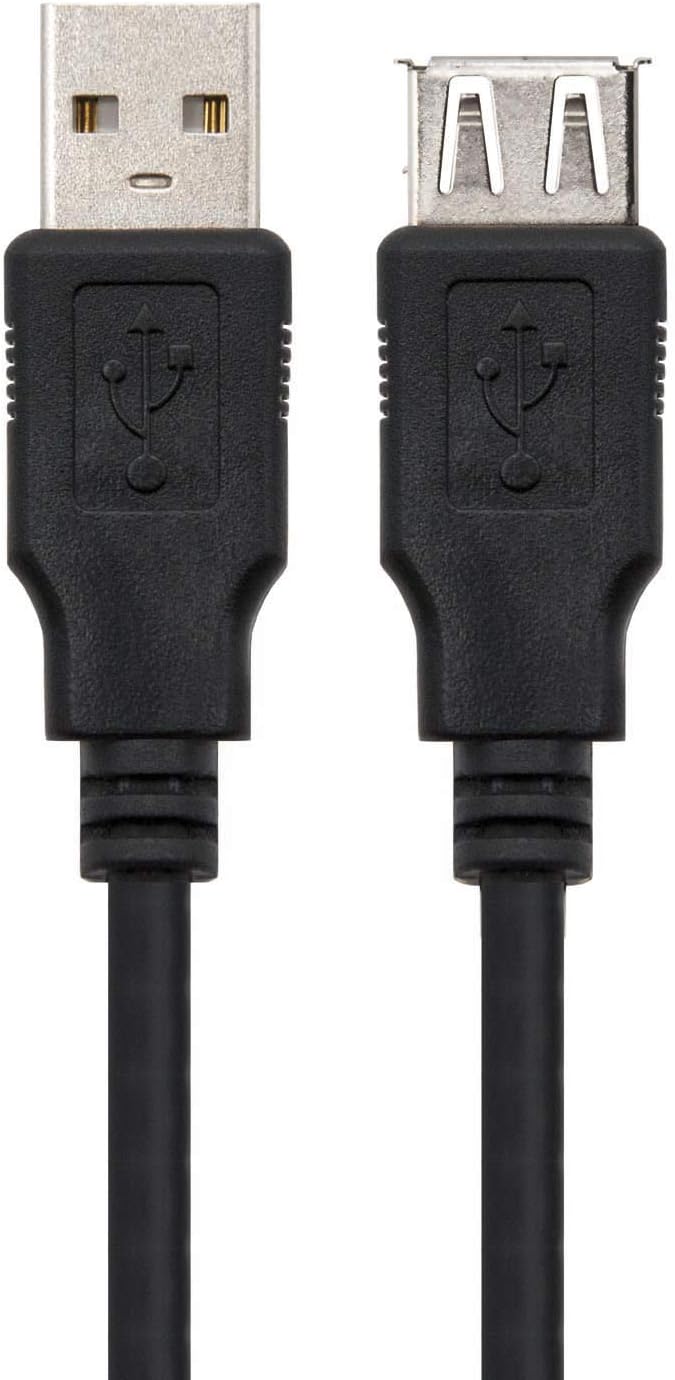 Cabo Extensor USB 2.0 Nanocable 10.01.0203-BK/ USB Macho - USB Fêmea/ 1.8m/ Preto - Imagem 2