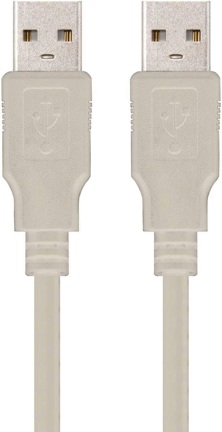 Cabo USB 2.0 Nanocable 10.01.0302/ USB Macho - USB Macho/ 1m/ Bege - Imagem 2