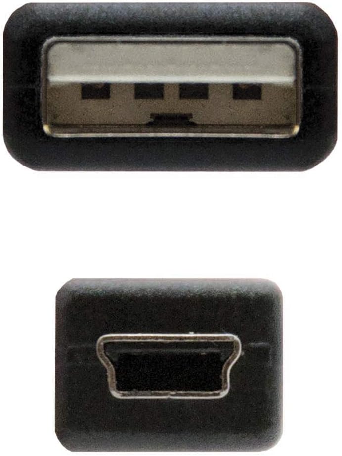Cabo USB 2.0 Nanocable 10.01.0400/ USB Macho - MiniUSB Macho/ 50cm/ Preto - Imagem 3