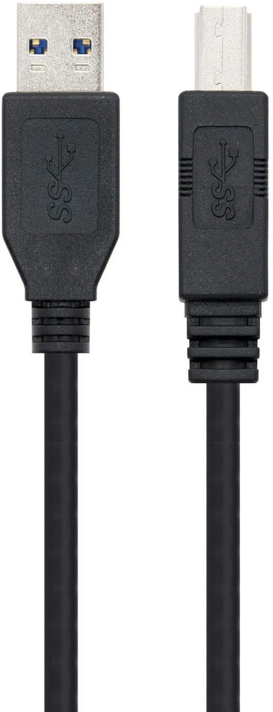 Cabo USB 3.0 Impressora Nanocable 10.01.0802-BK/ USB Tipo-B Macho - USB Macho/ 2m/ Preto - Imagem 2