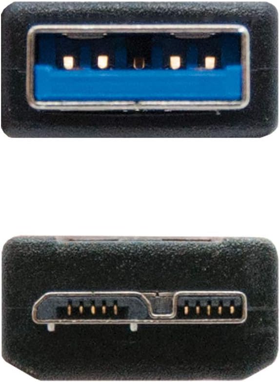 Cabo USB 3.0 Nanocable 10.01.1101-BK/ USB Macho - MicroUSB Macho/ 1m/ Preto - Imagem 3